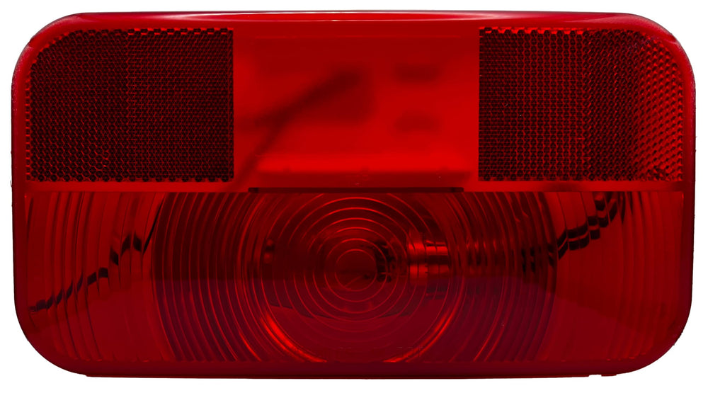 REPLACEMENT LENS FOR INCANDESCENTRECTANGULAR TAIL LIGHT WITH REFLEX& BACKUP LIGHT