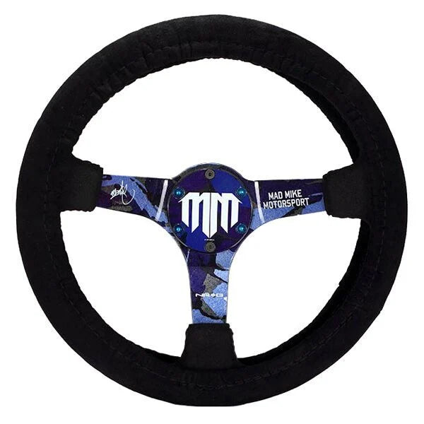 NRG Steering Wheel Cover - Black Stretch Micro Fiber w/ NRG Tag