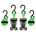 10FT 1500LB RATCHETX RATCHET TIE DOWN 2 PK GREEN