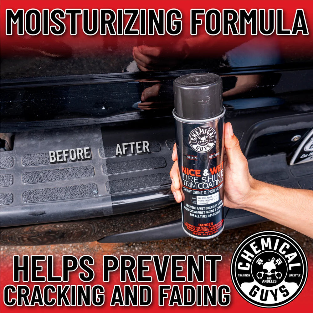 Chemical Guys Nice & Wet Tire Shine Protective Coating for Rubber/Plastic (Aerosol)