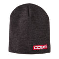 Cobb Tuning Bar Logo Knit Beanie - Gray W/Red Logo 8in. Tall OS