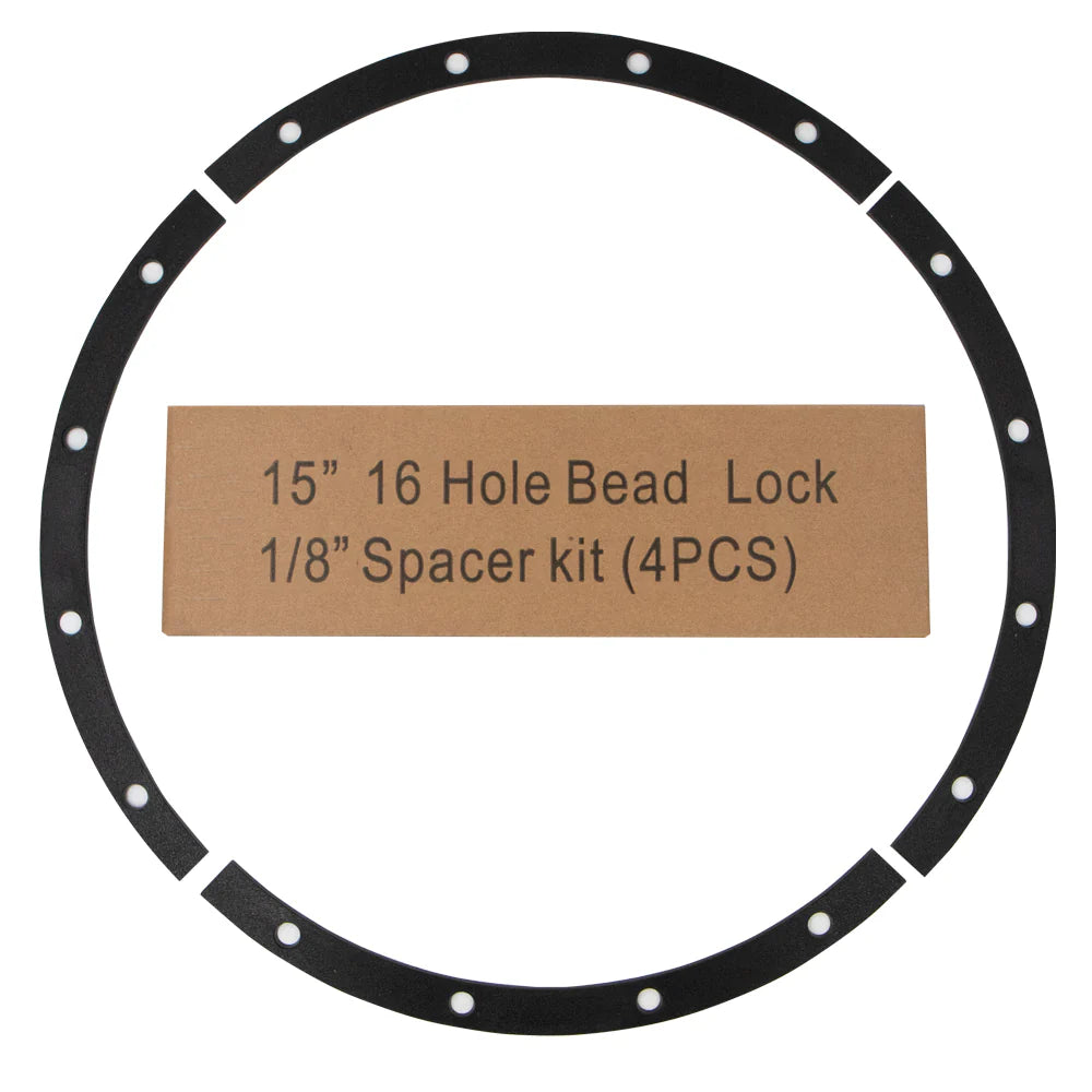 Raceline Beadlock Ring Spacer Kit -15in -16 Hole - 4 pcs - Black