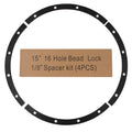 Raceline Beadlock Ring Spacer Kit -15in -16 Hole - 4 pcs - Black