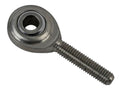 QA1 G Series 2-Pc Rod End - Male/Left Hand - .19in Bore x 3/16-24 - Stainless Steel w/PTFE