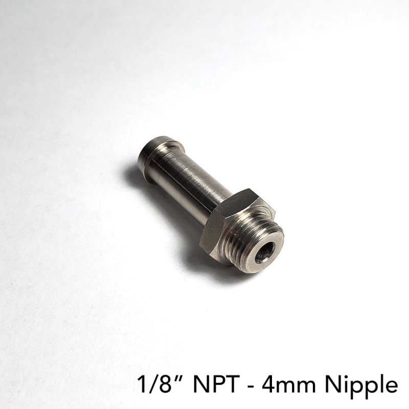 Ticon Industries 4mm Nipple Type 40mm OAL 1/16in NPT Fitting