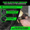 Rhino USA 14-Piece Compact Tire Repair Plug Kit