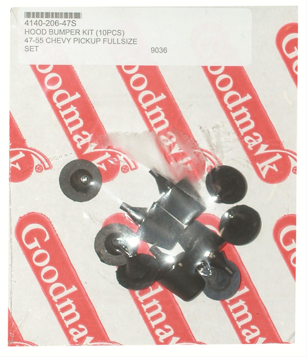 HOOD BUMPER KIT; 10 PIECES; 47-55 1