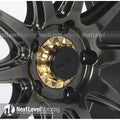 XXR CENTER LOCK STYLE CAP GOLD & BL