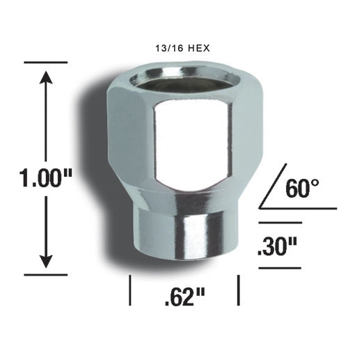 1/2IN ET/ULTRA OPEN END LUG NUTS 4 BAGGED