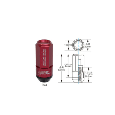 Project Kics Leggdura Racing Shell Type CL53 Cap - Red (1pc)