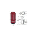 Project Kics Leggdura Racing Shell Type CL53 Cap - Red (1pc)