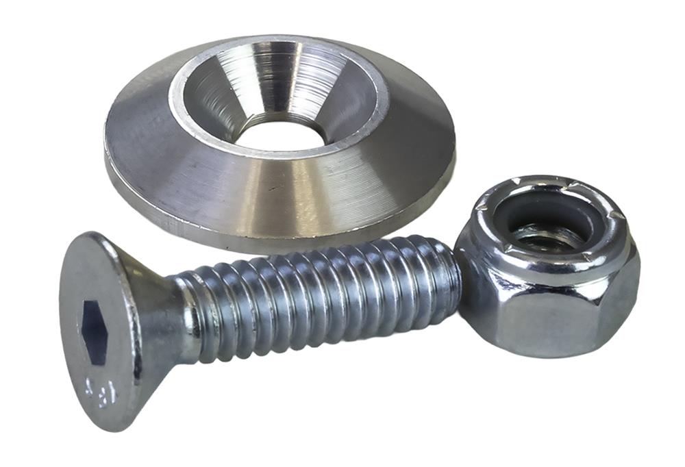 Moroso 1in Taper Washer - Raw (10 Pack w/Hardware)