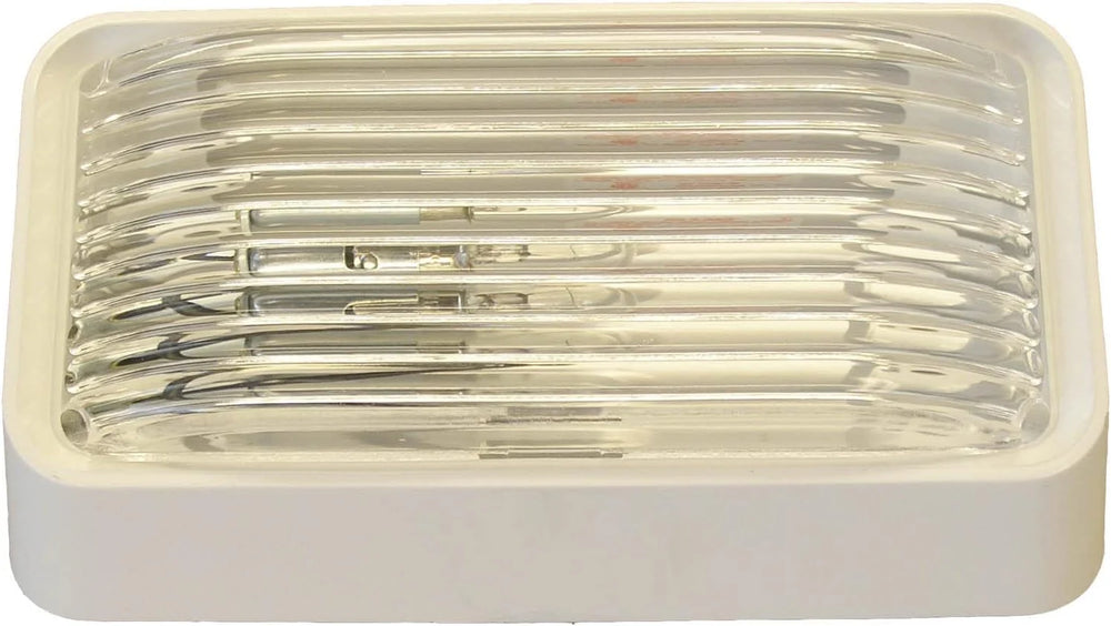 RECTANGLE PORCH/WHITE W/AMBER/CLR L