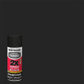 AUTOMOTIVE ACRYLIC ENAMEL 2X SPRAY PAINT BLACK ULTRA MATTE 12 OZ
