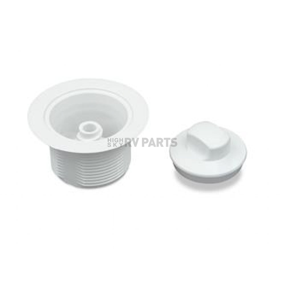 2IN TUB STRAINER W/THREADED STOPPER PW