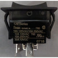 SWITCH DPDT (ON)-OFF-(ON) BLACK