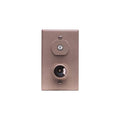 INDOOR TV OUTLET WITH 12VDC RECEPTACLE BLACK