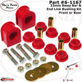 Prothane 79-04 Ford Mustang Front Sway Bar Bushings - 1in - Red