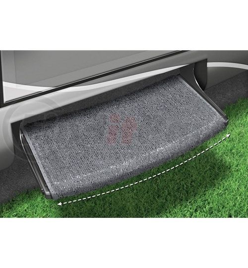 WRAPAROUND RADIUS STEP RUG (22IN WIDE) STONE GRAY