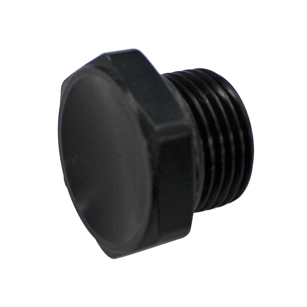 #10 Straight Port Plug Black