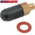 FIXED MANIFOLD SHORT ADAPTER M5 BRASS THREADED TUBE END NEOPRENE RUBBER CAP FIBRE SEALING WASHER