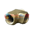 BRASS TEE FITTING, 1/2 NPT (M) (F)
