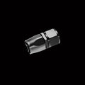 10 STRAIGHT FEMALE ALUMINUM HOSE END BLACK
