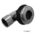 1 1/8IN 90 DEGREE BARBED SHORT STUBBY THRUHULL CHROME PLATED