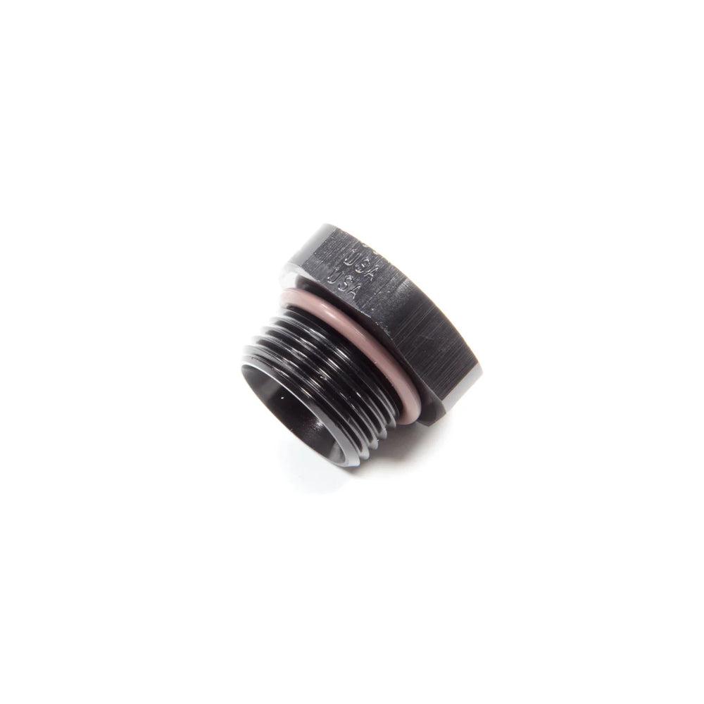 #12 Straight Thread Plug Black