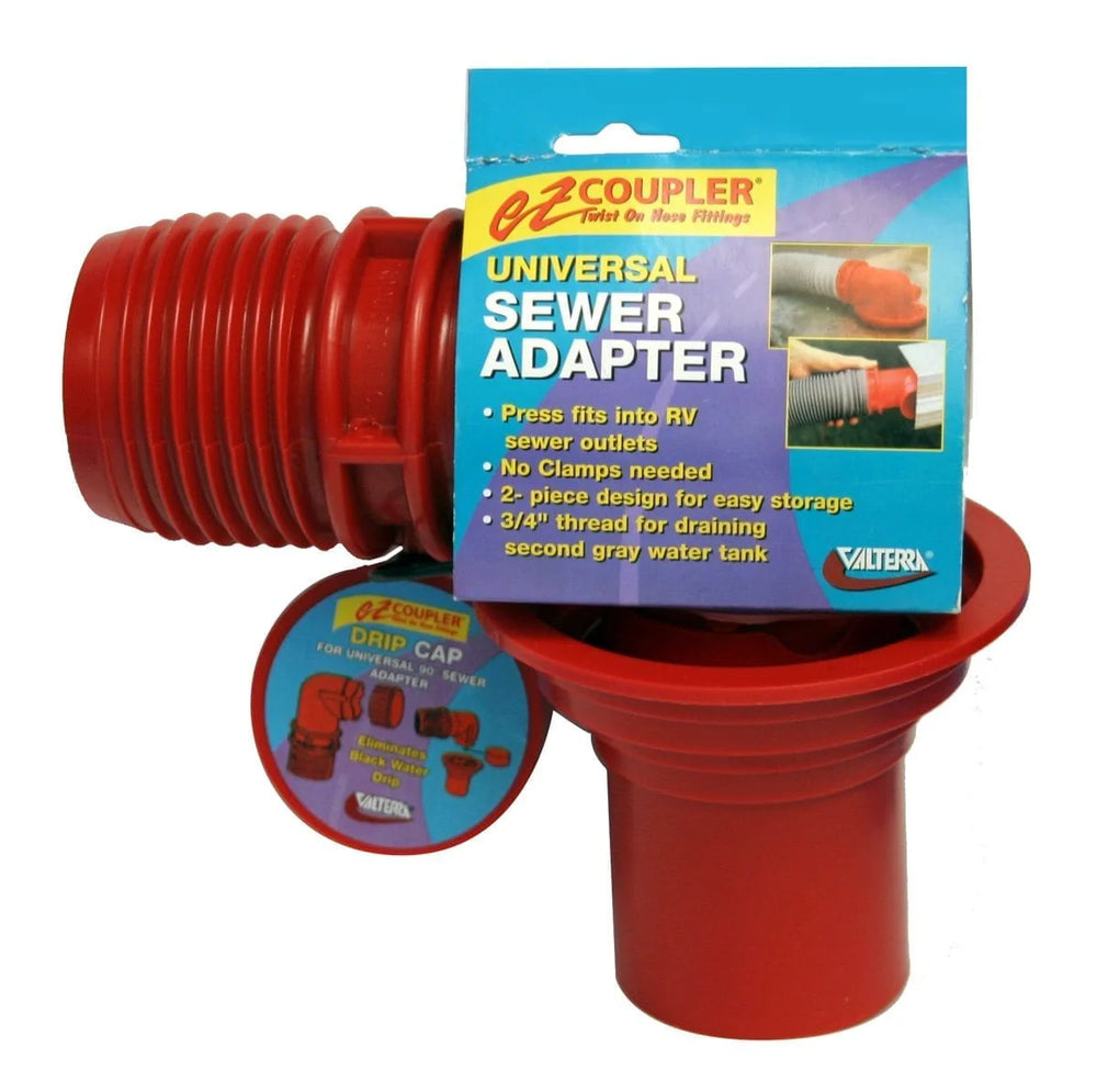 EZ COUPLER UNIVERSAL SEWER ADAPTER RED CARDED