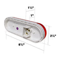 LED OVAL STT LAMP RED 6DIODES