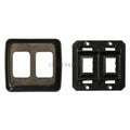 DOUBLE BASE AND PLATE CONTOUR WALL PLATE ASSEMBLY BLACK