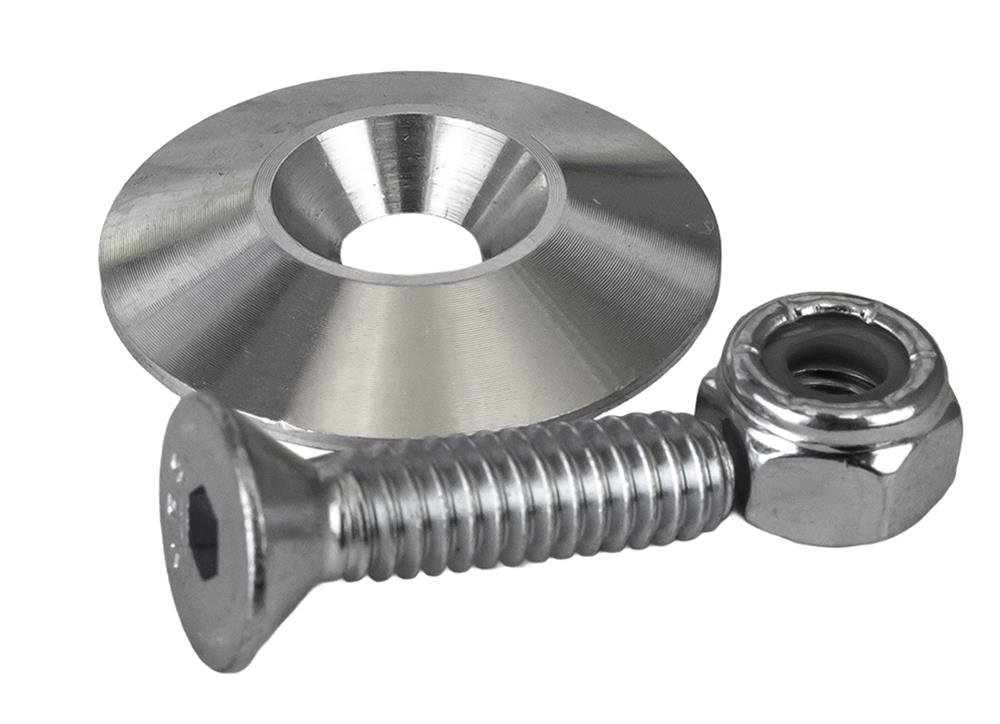 Moroso 1.25in Taper Washer - Raw (10 Pack w/Hardware)