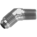 06 45 DEGREE MALE ADAPTER TO 08 (1/2) NPT MALE CLEAR