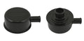 Valve Cover Breather Push-on style with breather tube flat black Mr Gasket
