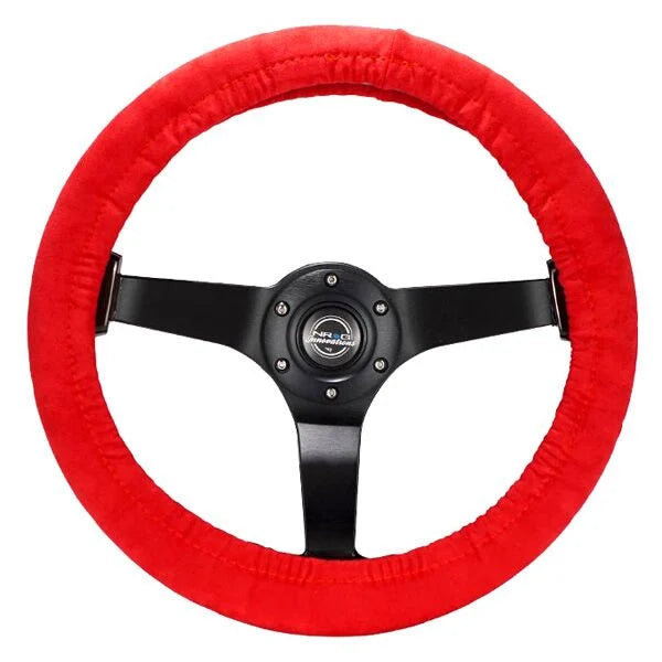 NRG Steering Wheel Cover - Red Stretch Micro Fiber w/ NRG Tag