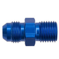 10 MALE AN/JIC FLARE TO M12X1.5 INVERTED ADAPTER BLUE