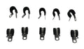 Fragola 3/8in (.375) Padded Line Clamps Bag of 10 Pcs.