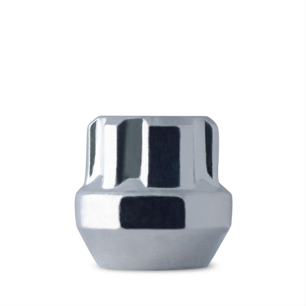 OPEN END ACORN LOCKS CHROME 12X1.50 THREAD 0.83IN LENGTH DUAL 3/4 & 13/16 HEX 4 PACK