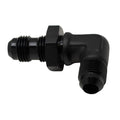 DeatschWerks 8AN Male Flare to Fuel Pump Outlet Barb Adapter - Anodized Matte Black