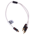 RCA SPLITTER, 1 FEMALE TO 2 MALE