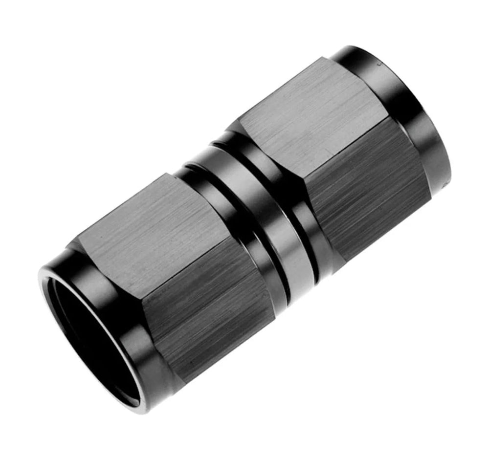 08 FEMALE TO FEMALE AN/JIC SWIVEL COUPLING RED&BLUE