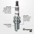 NGK Ruthenium HX Spark Plug Box of 4 (LKR6BHX-E)