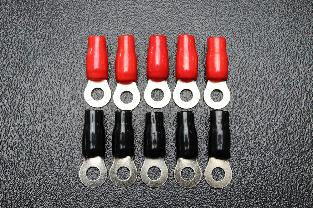 NICKEL RING TERMINAL 8 GAUGE 5/16 I