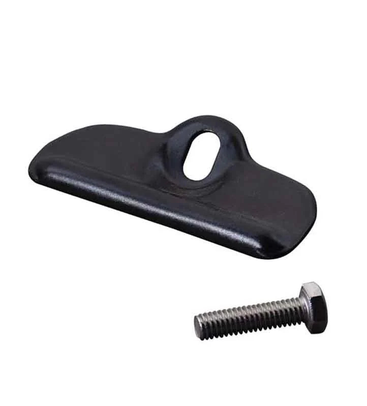 7686 CJ STAINLESS STEEL BATTERY TRAY CLAMP BLACK