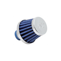 K&N 2in Base OD x .375in Flange ID x 1.75in H Rubber Base Crankcase Vent Filter - Blue