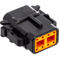 NAMZ Deutsch DTM 8-Position Black Plug w/(8) Stamped Terminals & Wedgelock (HD 74118-98BK)