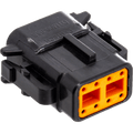 NAMZ Deutsch DTM 8-Position Black Plug w/(8) Stamped Terminals & Wedgelock (HD 74118-98BK)
