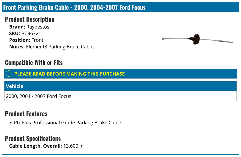 BRAKE CABLE