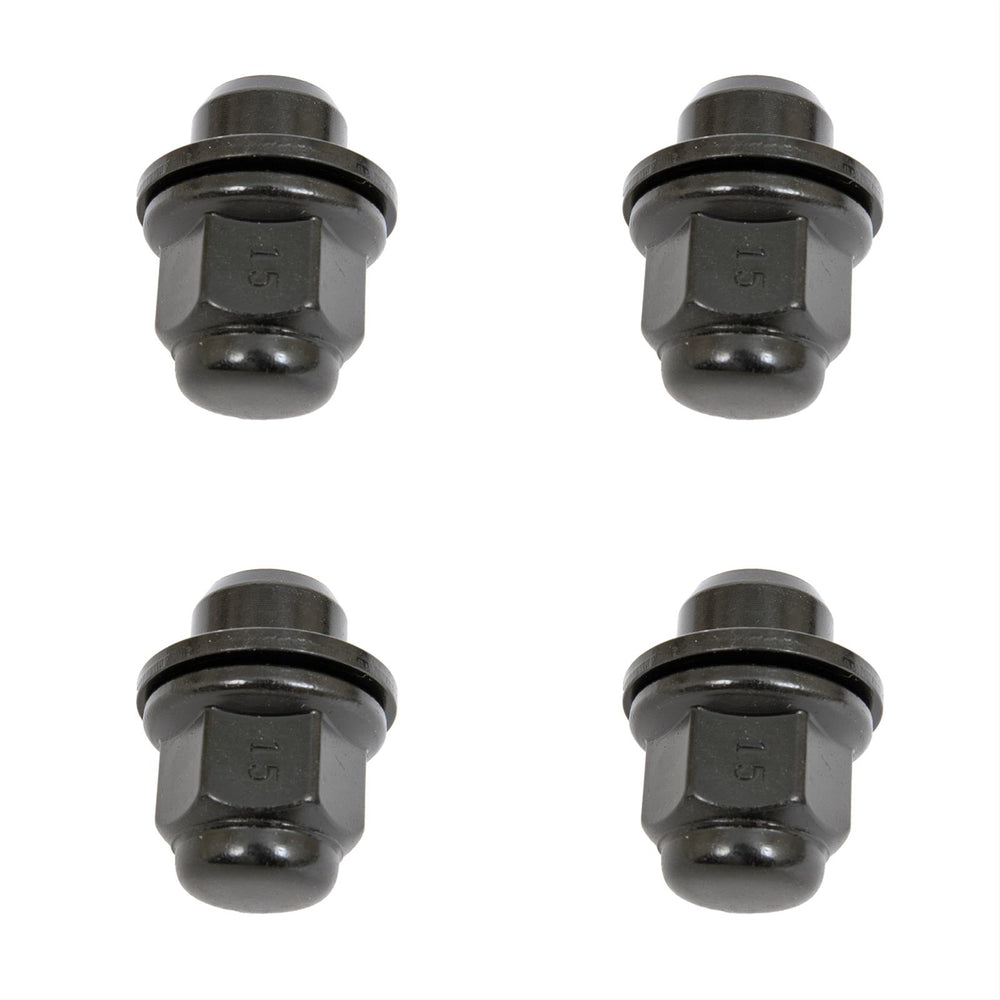 12MM X 1.50 STANDARD MAG BLACK CHROME LUG NUTS 4 BAGGED